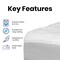 Flash Furniture Capri Comfortable Sleep White Mattress Pad - Deep Pocket - King Size - Quilted Cotton Top - Hypoallergenic - Fits 8"-21" Mattresses RF-REM-09-K-GG - alternate 4